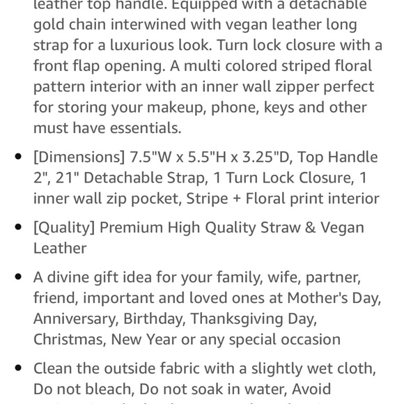 Natural/Ivory Sift Straw Purse w/Chain - Picture 13 of 16